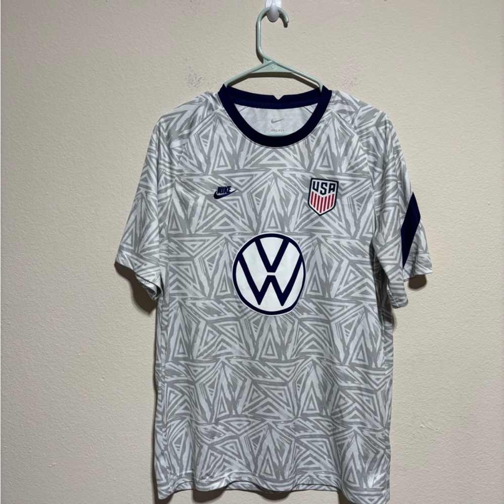 Nike USA Soccer Jersey in White & Navy with VW Logo